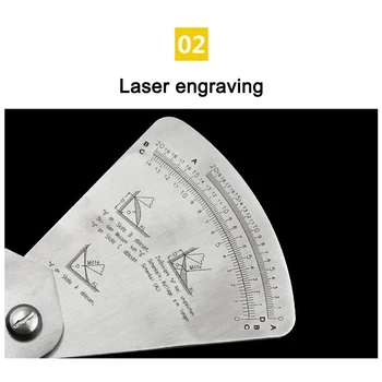 

1 Pcs Welding Gauge Fan-shaped Sector Ruler Portable Stainless Steel Inspection Tool QJS Shop