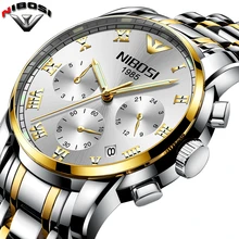 Relogio Masculino NIBOSI Top Luxury Brand Fashion Wristwatch Stainless Steel Men’s Watches Waterproof Saat Erkek Montre hommes