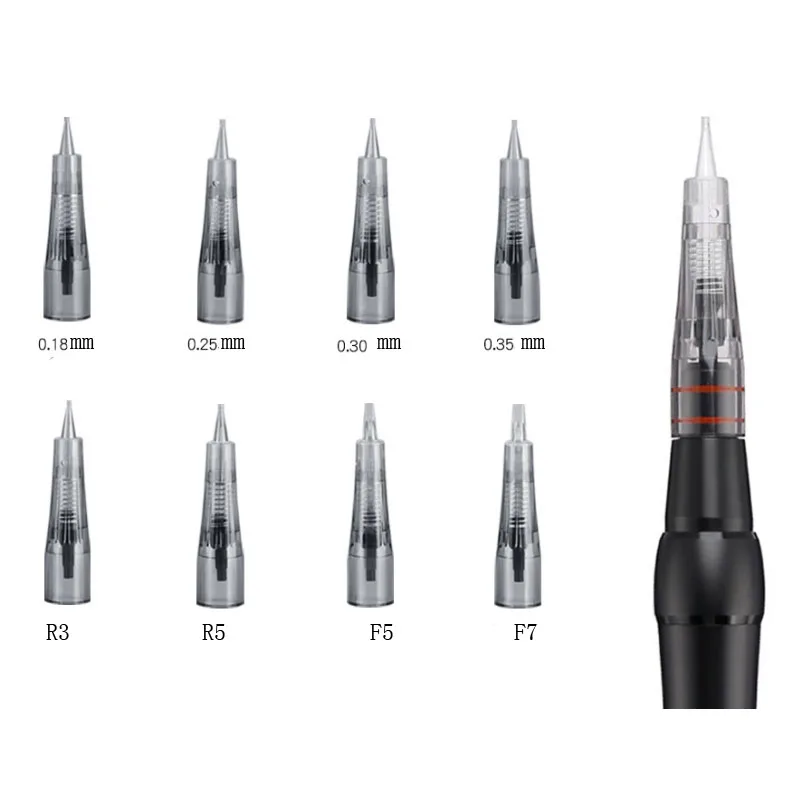 

MTS Derma Pen Needles Cartridge 1/3/8/7 PinS 3D Micro Nano Round flat for Auto Microneedle Derma Pen Machine Tips