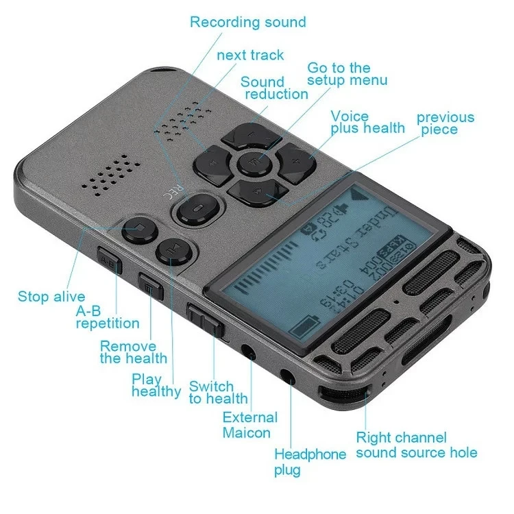 Digital Recorder HD 1536 Kbps 8G Support TF Card