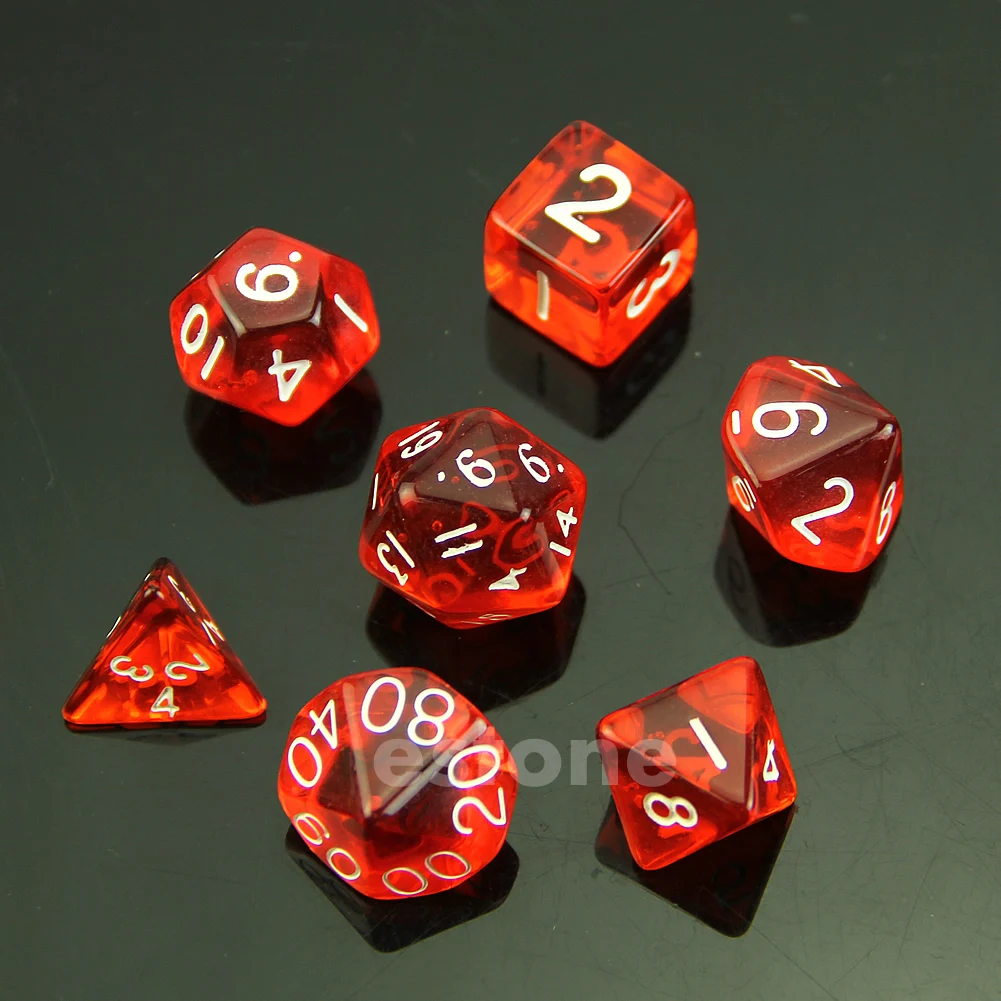 MTG RPG D& D DND Poly Dice настольная игра Набор из 7 сторонних плашек D4 D6 D8 D10 D12 D20