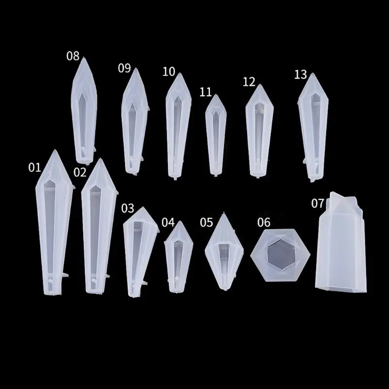 

1 PC Resin Stone Pendulum Crystal Column Pendant Silicone UV Resin Mold Jewelry Tools