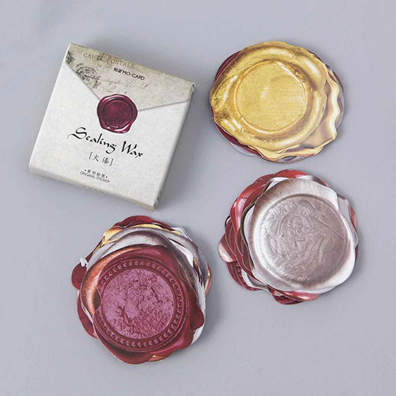 

45 pcs/lot Creative Cute Wax Seal PVC Decoration Stickers DIY Diary Sticker Scrapbooking Stationery Stickers School Supplies