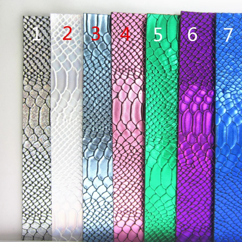 

A4 sheet 8"X11" snake leatherette faux synthetic PU leather fabric for bows bags home decoration 1pieces F0420