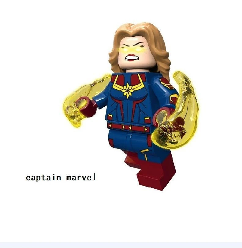 

Captain Marvel Brie Larson Figure Building Bricks Blocks Compatible With Lego Avengers Super Hero