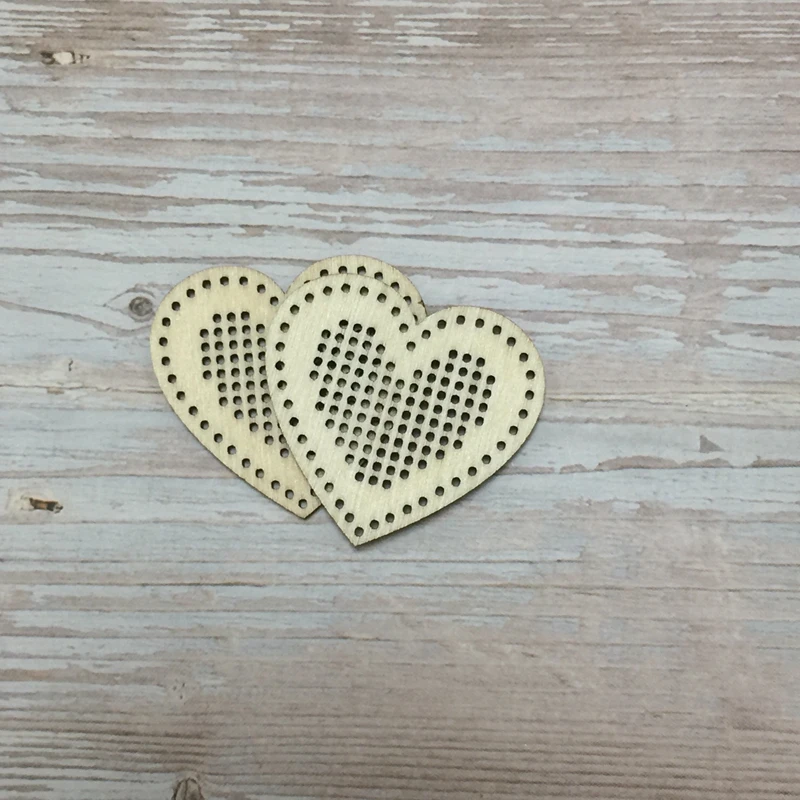 set of30 pcs 4cm wooden hearts shaped earring cross heart pendant heart necklace (3)
