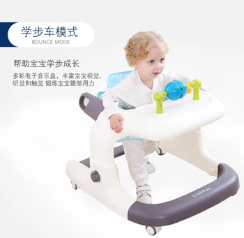 

Baby First Steps Car Toddler Trolley Sit-to-Stand Walker for Kid's Early Learning Educational Musical Adjustable Baby Walker New