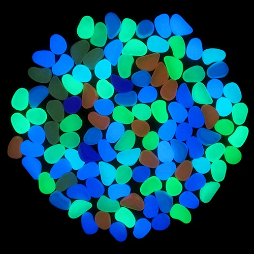 

10Pcs Glow in the Dark Pebbles Artificial Stone Walkway Aquarium Fish Tank Decor 7JVT