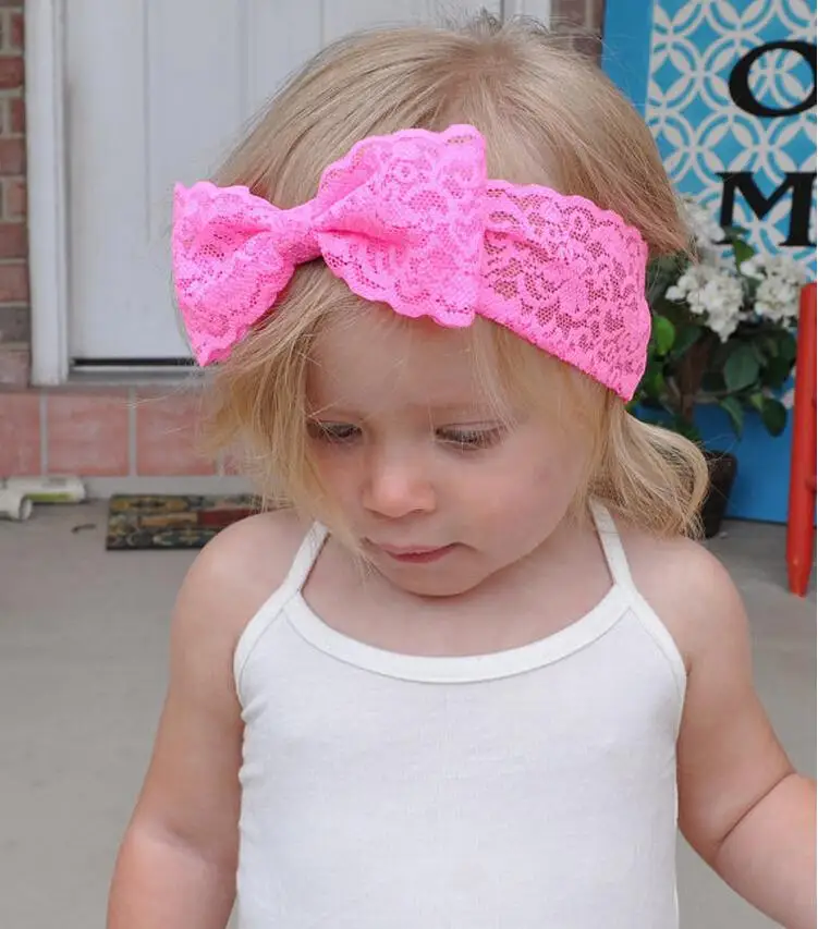Hair Bandage Tie Band Headband Bow Children Newborn Kids Headwear Baby Girl Accessories Bowknot Lace Turban 1 Pcs hair accessories,hair bands,hair headband accessories,baby headband set,baby turban hat