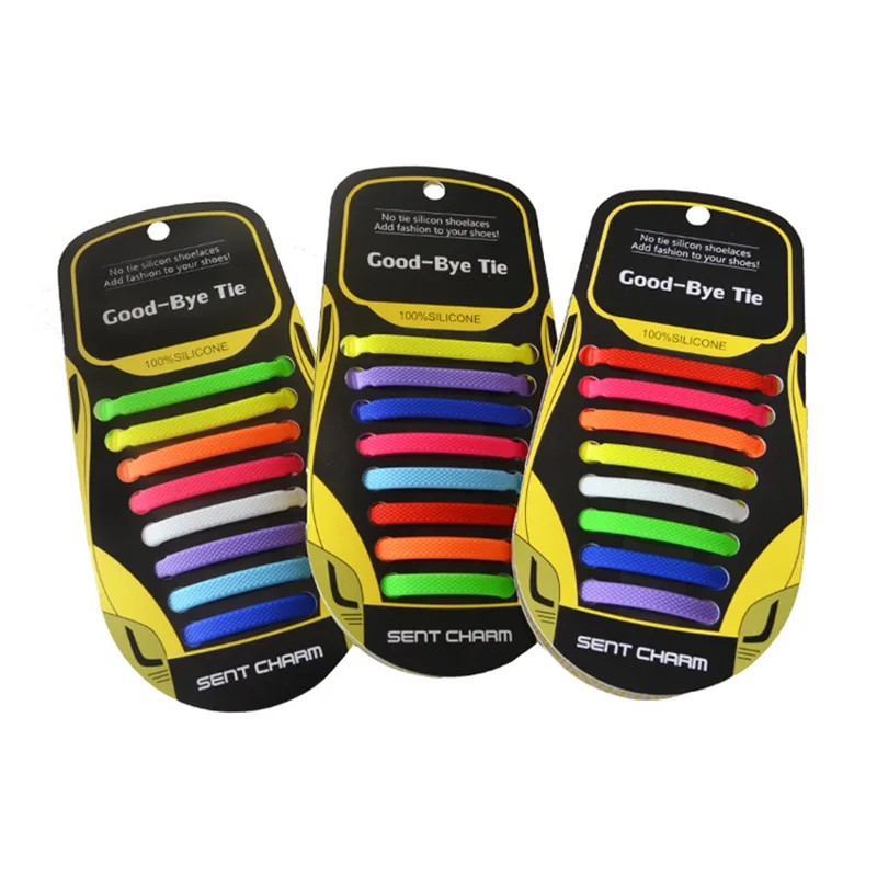 

New lazy silicone laces T-shaped with pattern elastic free lace