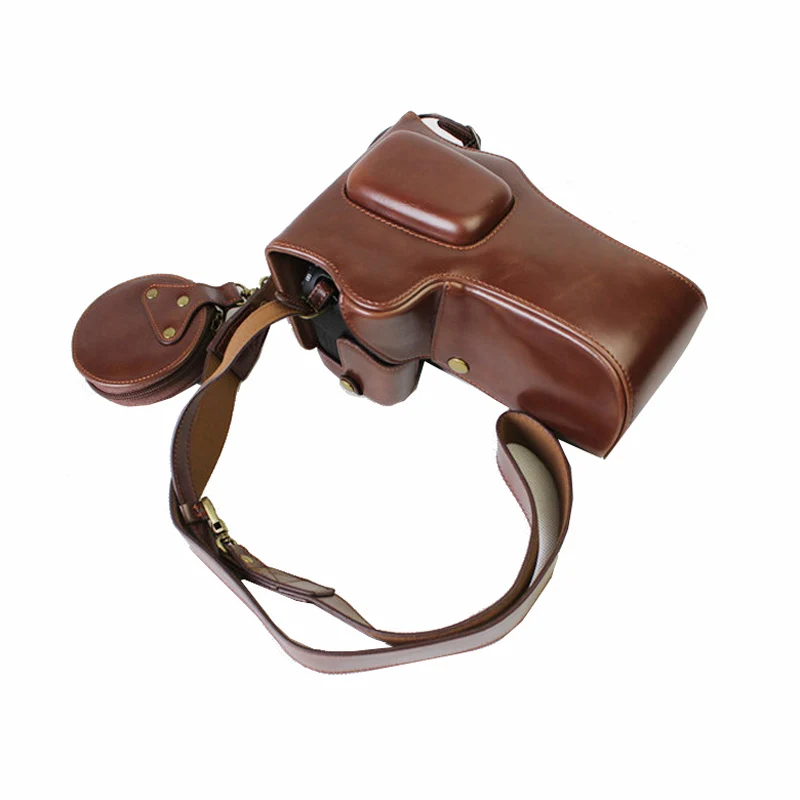 Capa de Couro Bolsa da Câmera com Armazenamento pu para Canon Portátil Rebel Beijo 800d X9i X91 T7i Case Inferior Abertura Eos 77d - Image 6