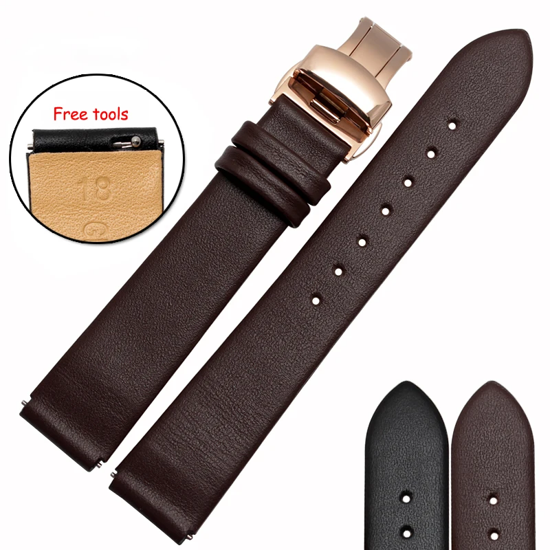 

15mm 16mm fit Huawei smart bracelet B2 B3 TalkBand bracelet sports watchband with butterfly stainless steel buckle straps