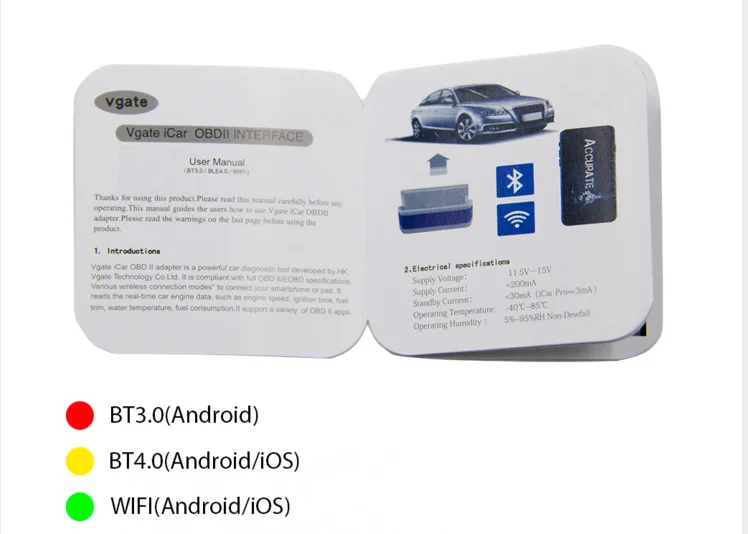 Vgate iCar Pro elm327 Bluetooth OBD2 автомобильный диагностический инструмент для Android/IOS elm327 wifi iCar Pro OBDII диагностический сканер