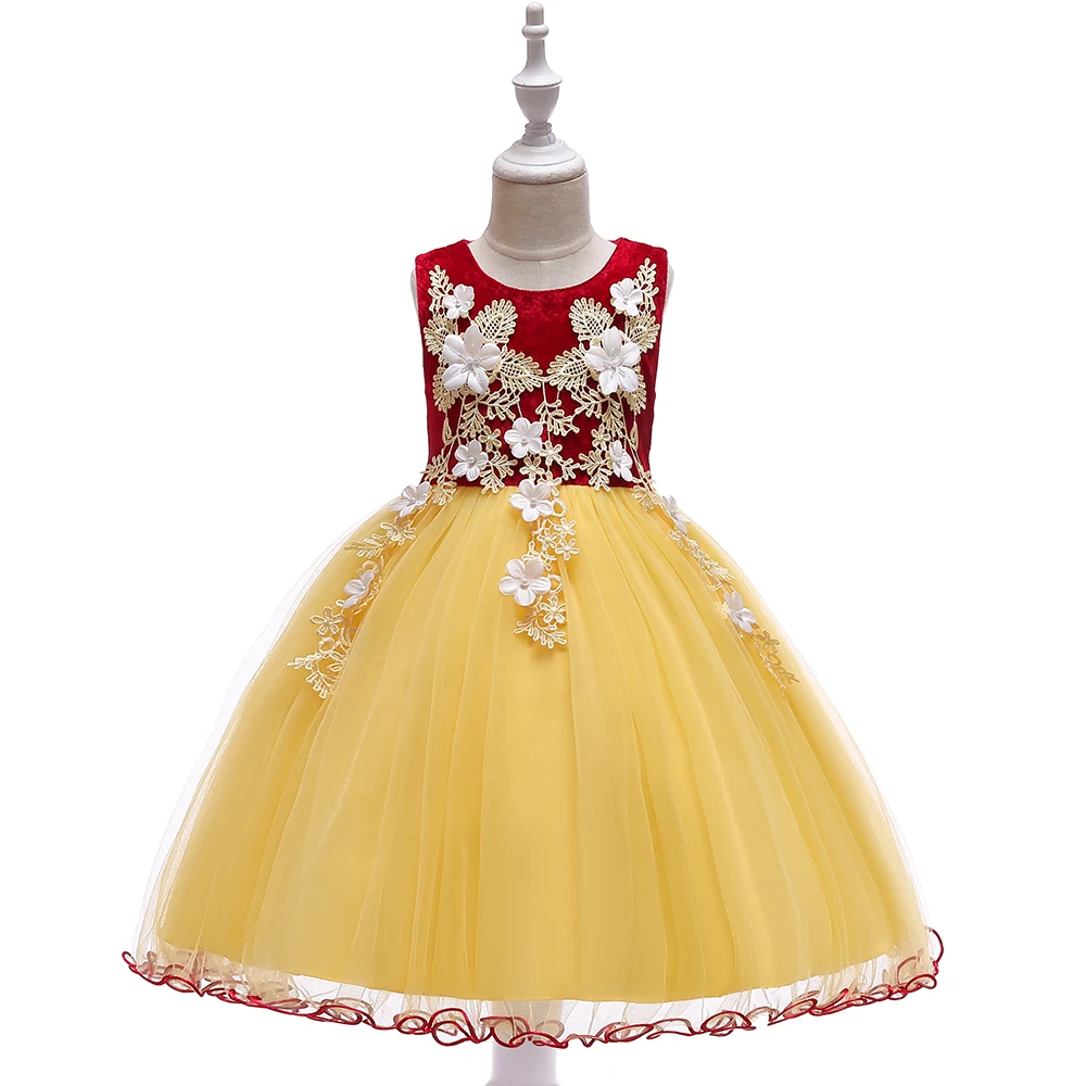 

2019 Children's Clothing Girls Dresses swallowtail satin mesh gauze skirt costumes Princess Dress for Girls Dress Party Occasion