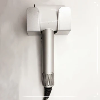 

Hair Dryer Holder Wall Mounted 304 Stainless Steel Wall Mount Adhesive for Dyson Hair Dryer Rack Bathroom Organizer