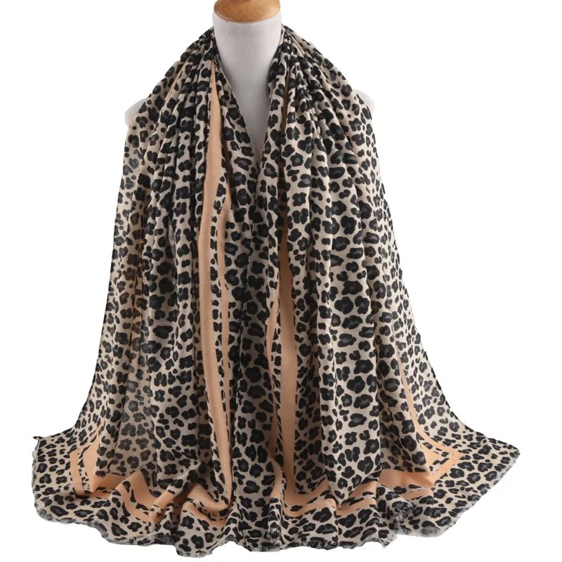 2019 Autumn Winter Leopard Dot scarf,stripe scarf,Print Neckerchief,print leopardo,Luxury Brand Foulards Muslim Hijab 90cm*170cm - Image 6