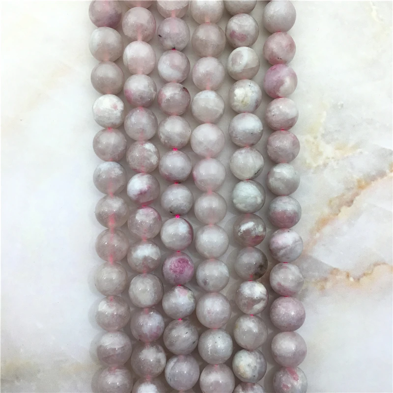 

Smooth Round Cherry Blossom Jaspers Loose Beads, 15.5" Strand Raw Quartz Gems Stone Drilled Bead For Jewelry DIY,6 8 10 mm