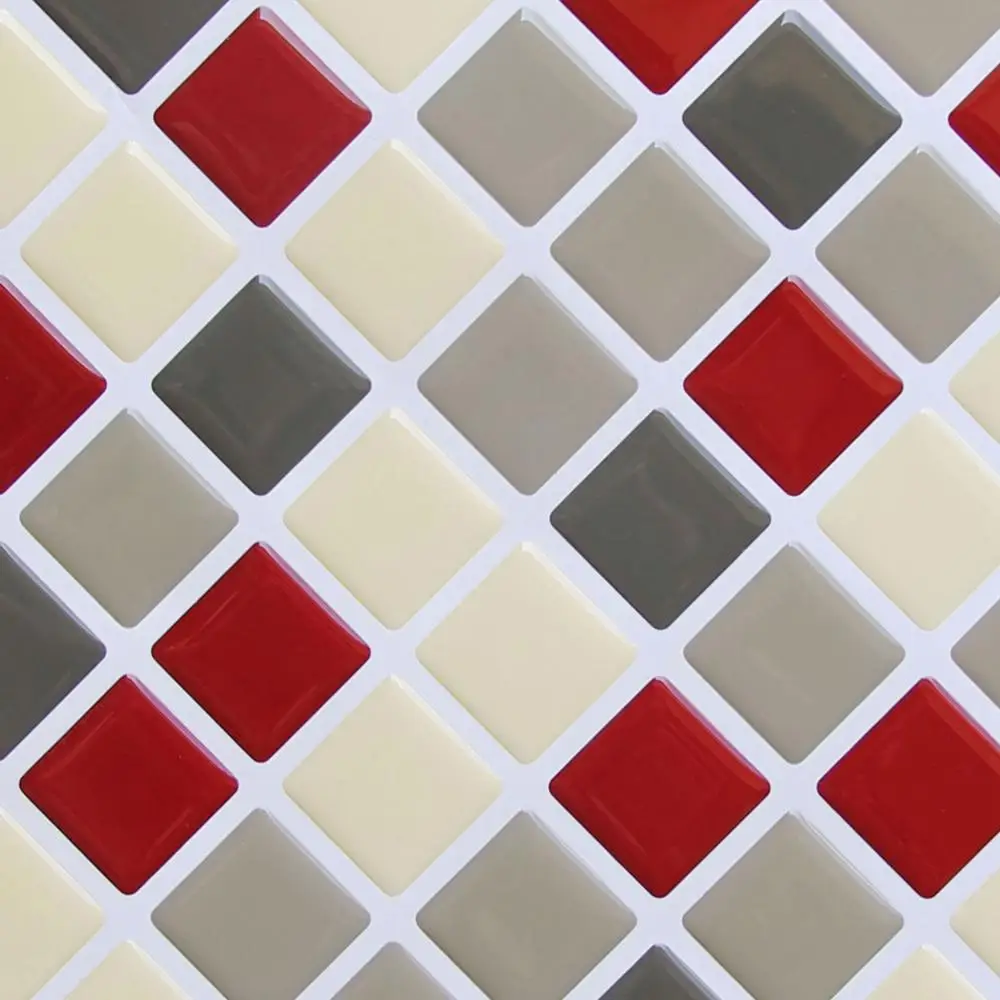 

Fashion Style Mix Color Aluminum Mosaic wall Tile For home decor- 1 Sheet