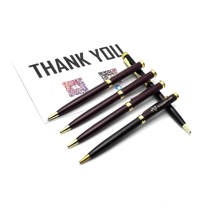 

2015 new arrival ball point pen custom stickers use for laser marking machine and the gold pen can be made enhance temperament