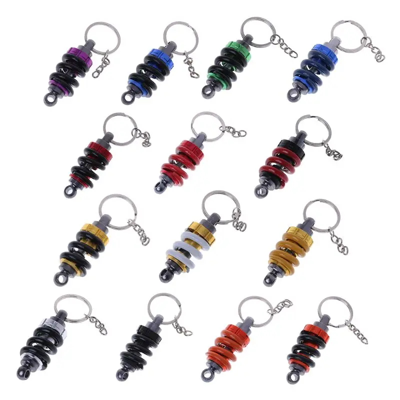 

Car Motorcycle Keychain Motor Modified Shock Absorber Key Ring Car Decoration Key Chain Auto Motorbike Keyring Accessories