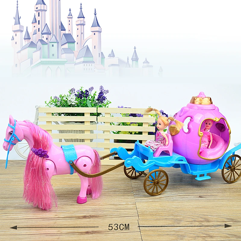 Jouet De Poupee De 53cm Pour Fille Chariot A Cheval Electrique Cadeaux D Anniversaire Pour Enfants Nouvelle Collection Aliexpress
