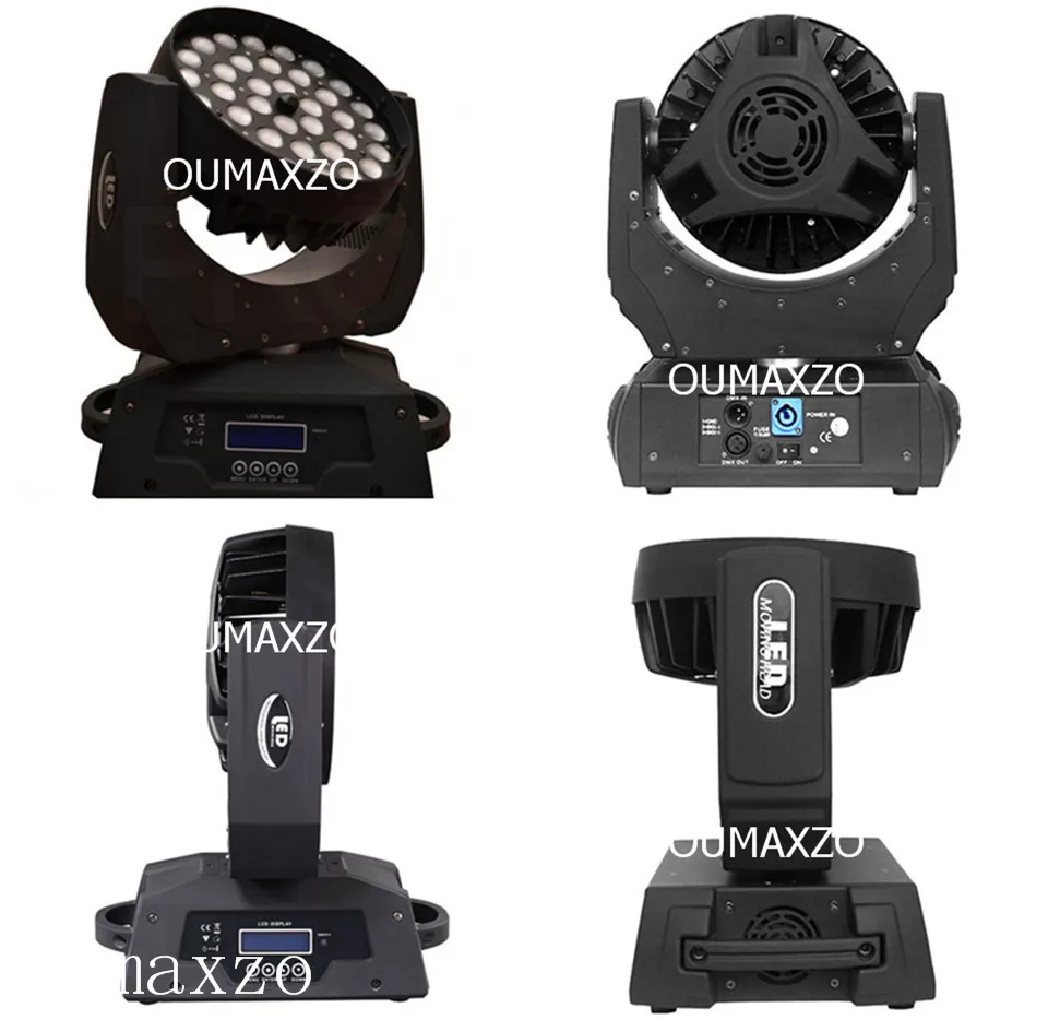 Luz em Movimento 4 Pçs e lote & Flightcase 36 10 w 36 1 Zoom Levou da Cabeça Rgbw 4in 10 w 4in 1 Rgbw Cree Led Zoom Moving Head Wash dj Americano 2 4 pçslote & flightcase 36*10 w 36