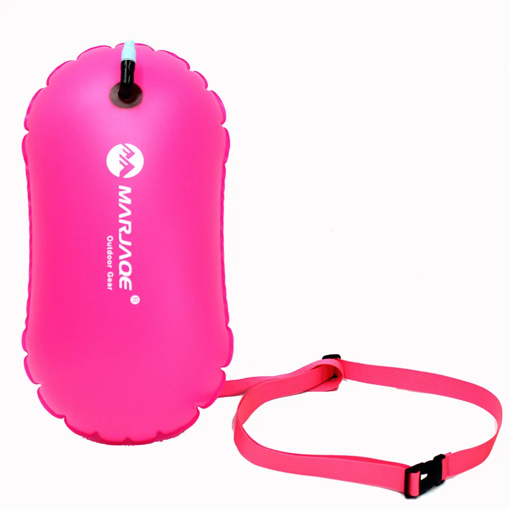 3 цвета Плавающий поплавок Поплавковый буй воздушный сухой мешок для плавания тренировочный защитный знак надувная Флотационная сумка - Цвет: Rose Red