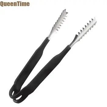 

QueenTime Stainless Steel Tongs For Cooking Food Serving Tongs BBQ Grill Tools Kitchen Utensils Silicone Handle Ice Clips Clamp