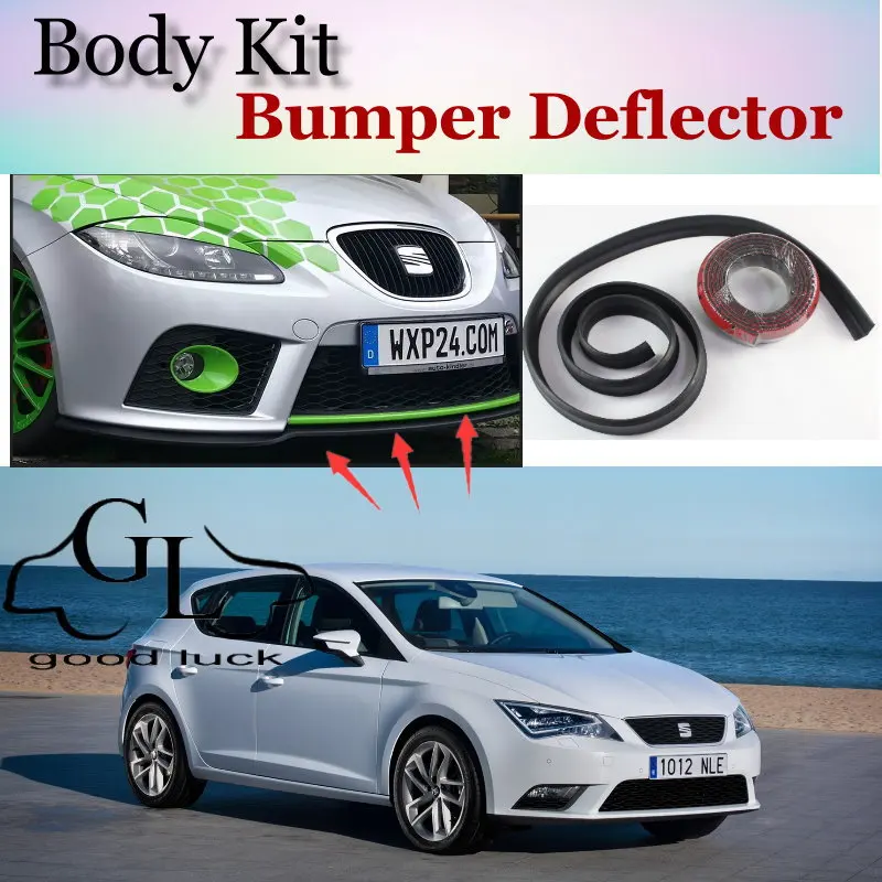 Дефлектор губ для бампера губы SEAT Leon 1 м 1P 5F передняя юбка спойлера TopGear Friends