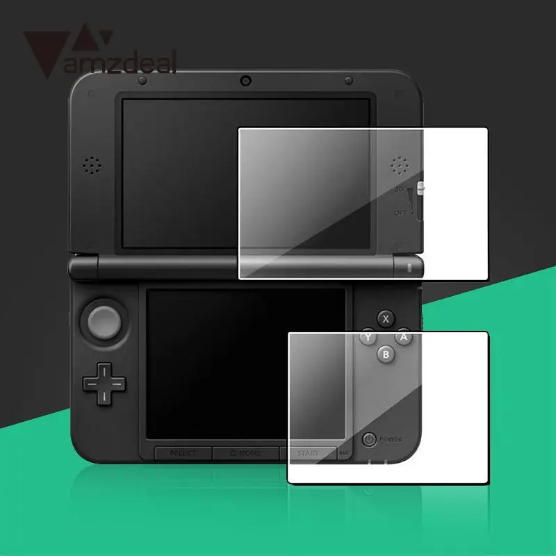 

Clear Top +Bottom LCD Protector Cover Guard Filter For Nintendo 3DS XL
