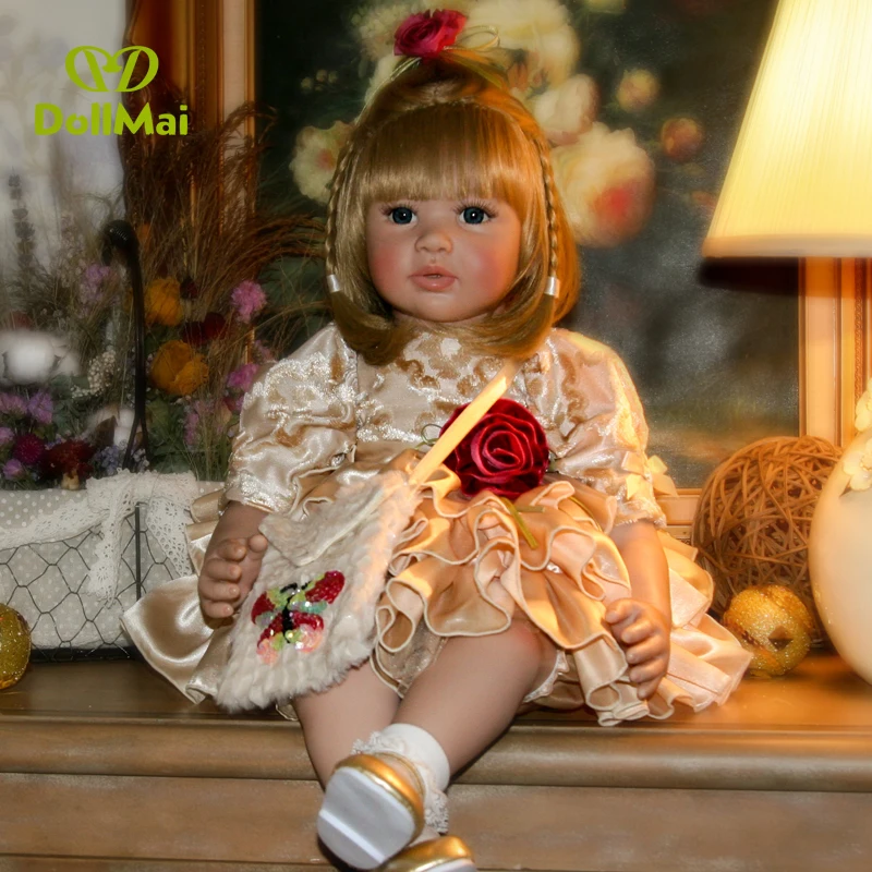 60 см силикона Reborn Baby Doll игрушки 24 дюймов принцесса малышей bebe lol оригинальные