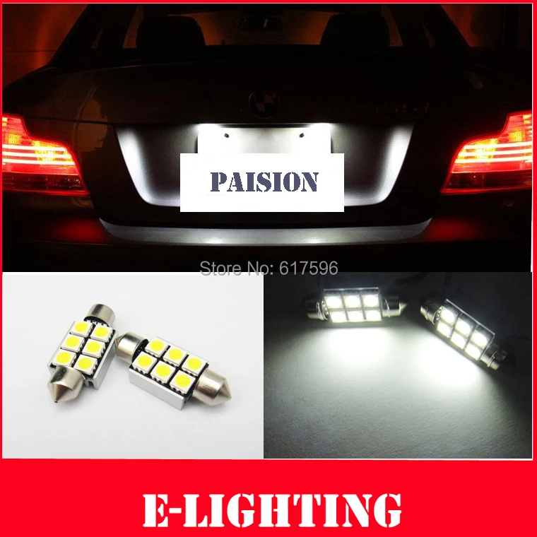 2X 6SMD 36 мм canbus светодиодный номерной знак светильник для VW Golf 4 5 Passat 3B 3BG 3C CC поло 9N T5