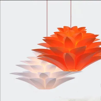 

Lily flower LED lamp pendant light 40-60cm lotus DIY PVC lampshape bedroom shop dining living room decoration light fixture