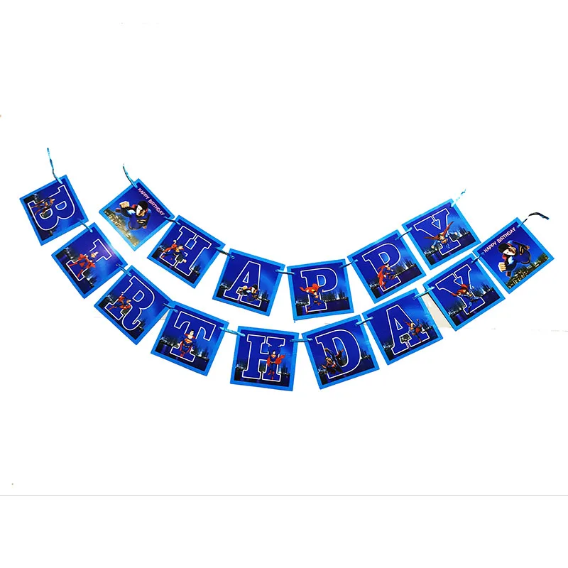 

15pcs/pack Superman theme letter banners Superman theme party flags Superman theme happy birthday party banners