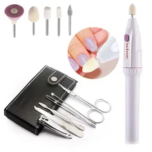 Электрическая для ухода за ногтями художественная пилка дрель с кусачки для ногтей ножницы салон карандаш для маникюра 5 бит/набор полировки ног инструменты для ухода за ногтями CO1012T