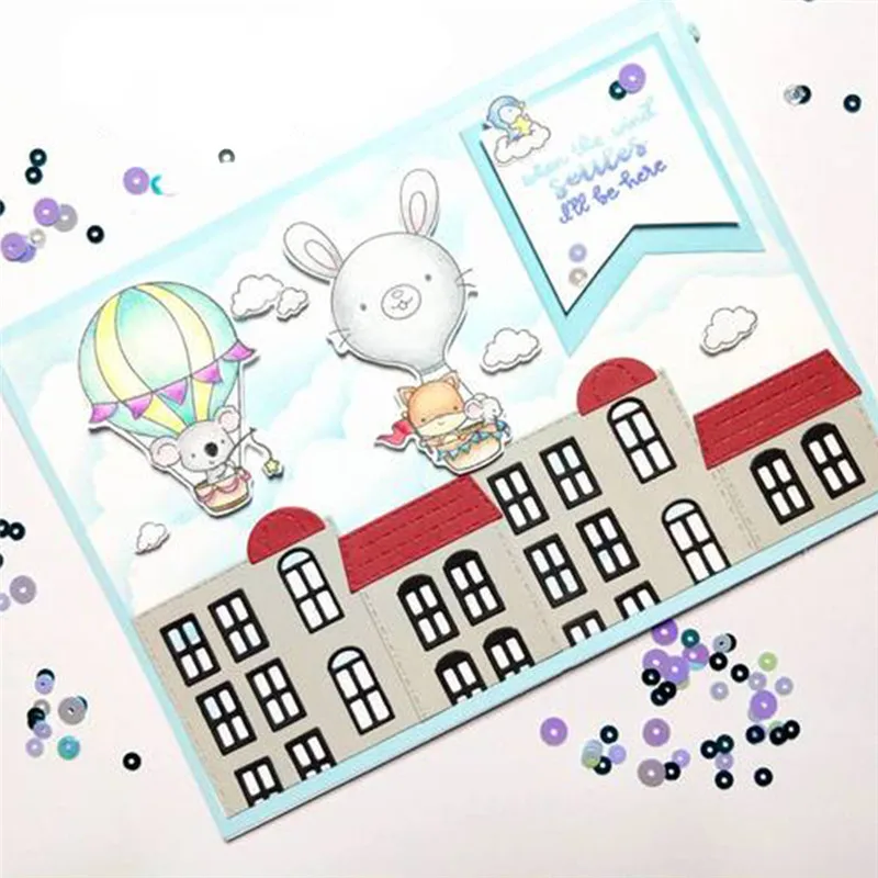 GJCrafts 2019 New Building Dies Metal Cutting for Scrapbooking DIY Album Embossing Stencils Paper Craft Cut | Дом и сад