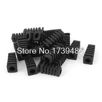 

20pcs 27x9x6mm Mini Rubber Square Strain Relief Cord Boot Protector Cable Sleeve