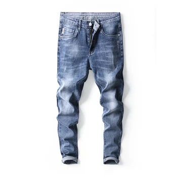 Jantour Skinny Jeans men Slim Fit Denim Joggers Stretch Male Jean Pencil Pants Blue Men's jeans fashion Casual Hombre new 6