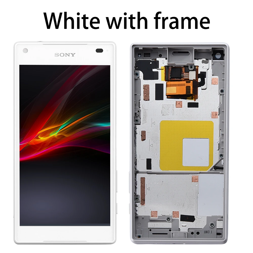 Черный/белый для sony Xperia Z5 Compact mini E5803 E5823 ЖК-дисплей дигитайзер сенсорный экран в сборе+ клей+ инструменты