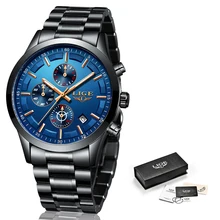2019 New Watches Male LIGE Men Fashion Luxury All Steel Strap Waterproof Quartz Watch For Men's Sport's Watch Relogio Masculino