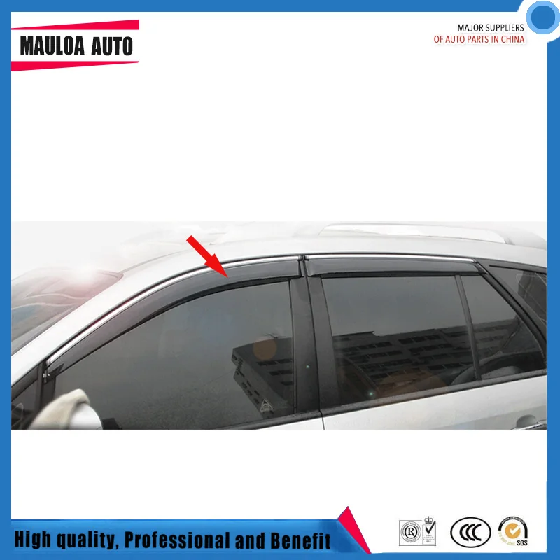 

4 Piece Injection molding trim vent shade rain sun wind deflector window visor for Carens 2007-2012 2013-2014