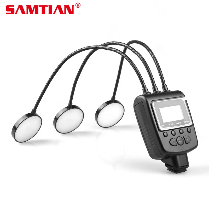 

SAMTIAN Professional ML-3E Macro LED Round Light Ring Flash with LCD Display for Sony Cameras Macro Shooting