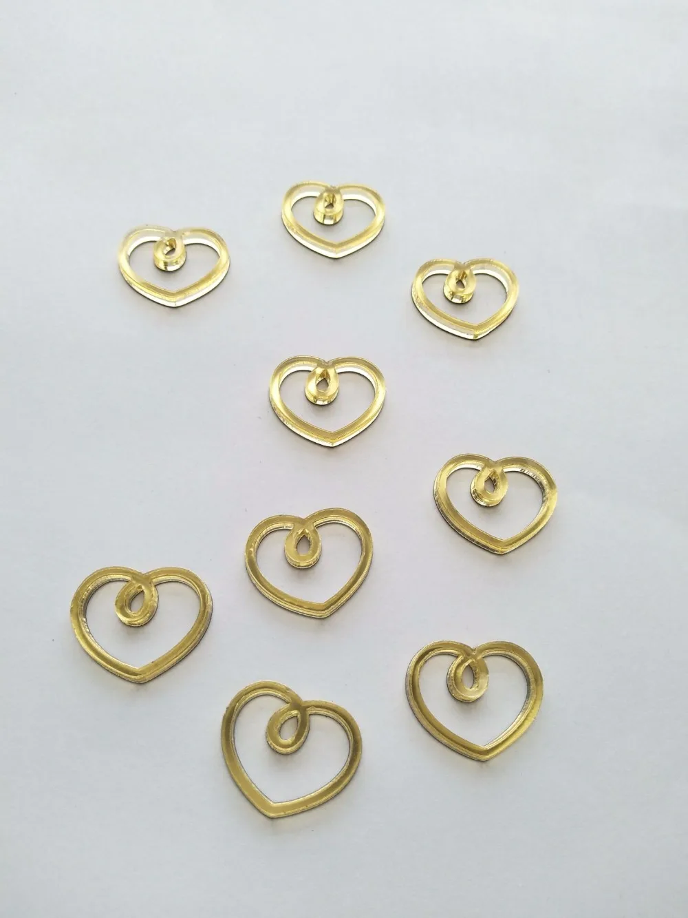 MEYA 50PCS Of 2CM Mini Heart Mirror Sticker ,Cute Wall Mirror Decal For Crafts Scrapbooking Home Deco