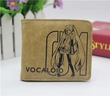 Anime de japón / Hatsune Miku carpeta de la moneda Cosplay hombres mujeres monedero Bifold