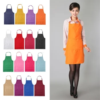 

50Pcs/Lot Fashion Waiter Overalls Apron Women Restaurant Kitchen Shop Custom Polyester Crafts Household