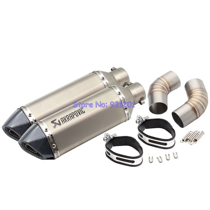 

for DUCATI 696 796 795 Akrapovic Exhaust Motorcycle System Mid Link Pipe with Slip On Tailpipe Muffler Escape De Moto