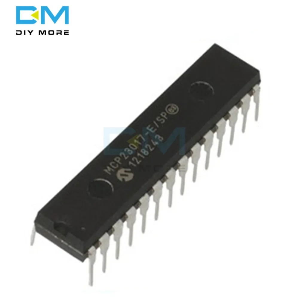 

MCP23017-E/SP DIP-28 MCP23017 16-Bit I/O Expander with I2C Interface IC