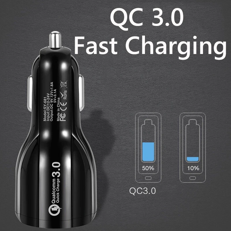 Suntaiho автомобильное USB зарядное устройство Быстрая зарядка мобильного телефона QC 3,0 Быстрая зарядка USB Автомобильное зарядное устройство для iPhone samsung Xiaomi автомобильное зарядное устройство