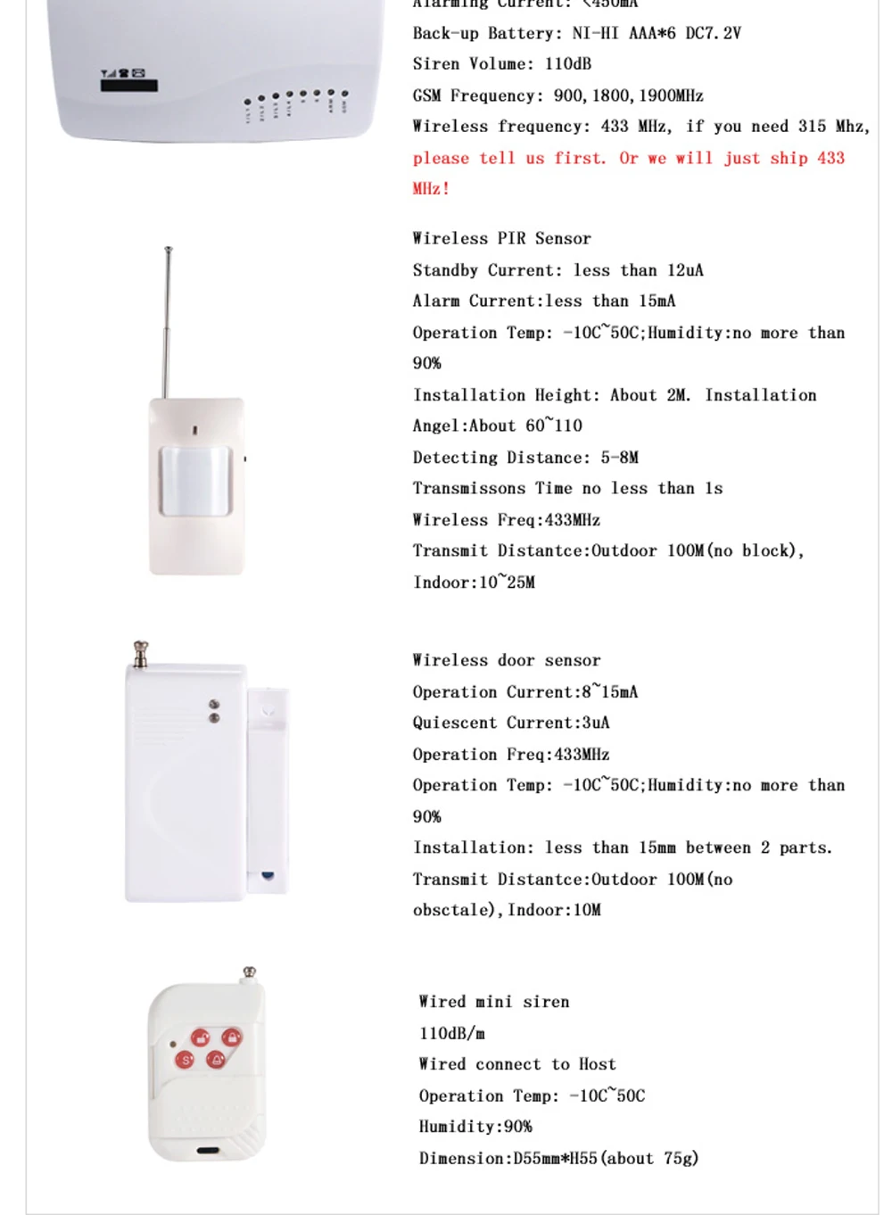 Горячая, охранная домашняя GSM сигнализация, система самозащиты, противоугонная, беспроводной дверной контакт, датчик движения PIR, детектор дыма, сигнализация