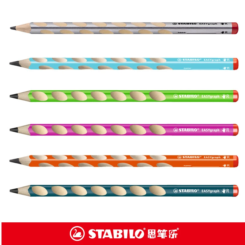 STABILO EASYgraph Handwriting Left Handed Pencil Pack of 6 Pink 